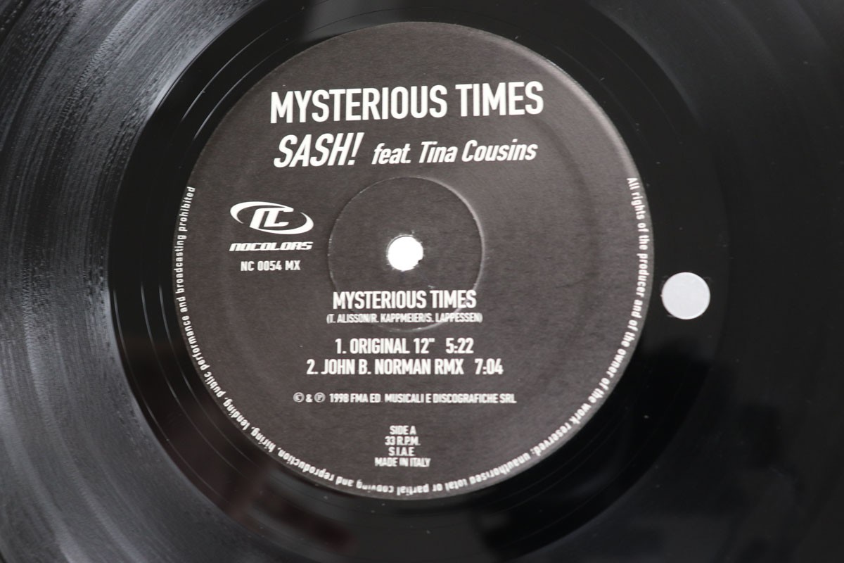 12" SASH!,TINA COUSINS Mysterious Times NC0054MX 	No Colors ITALY
