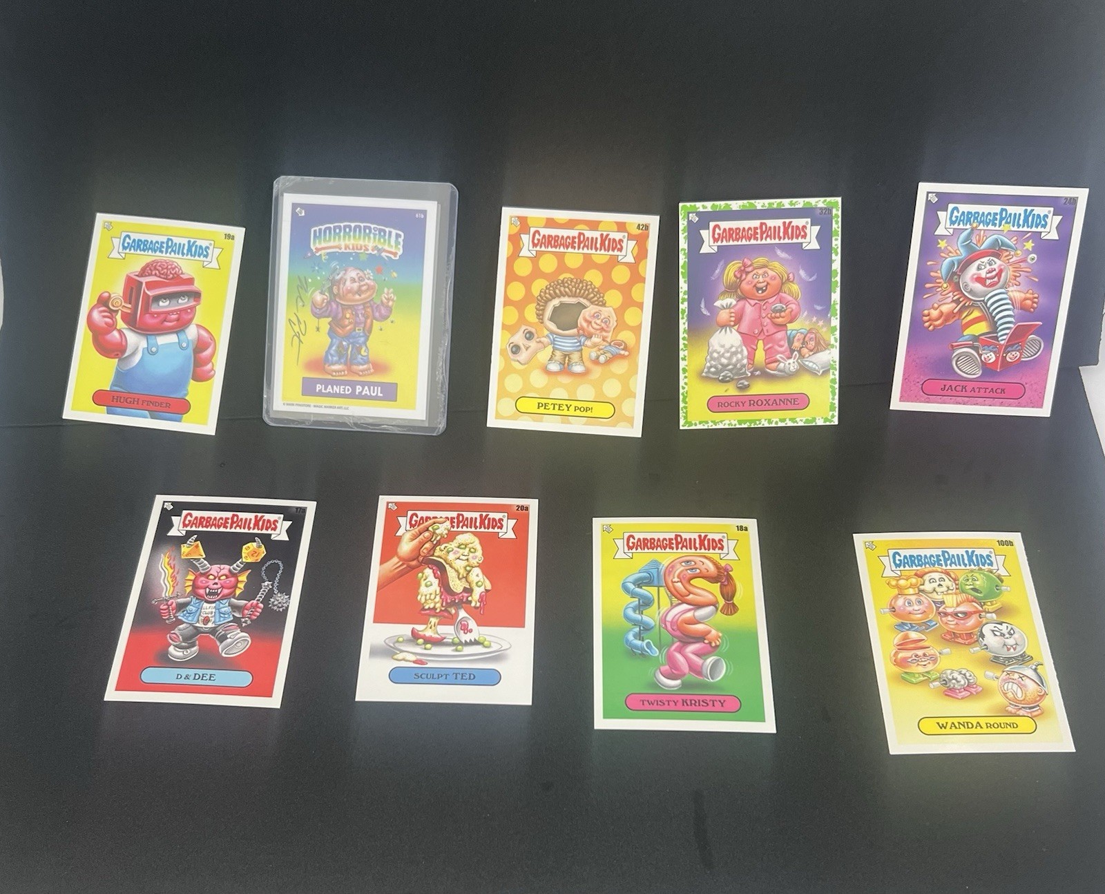 Lotto Topps Garbage Pail Kids (9 carte) Planed Paul in custodia sigillo altri sono sciolti