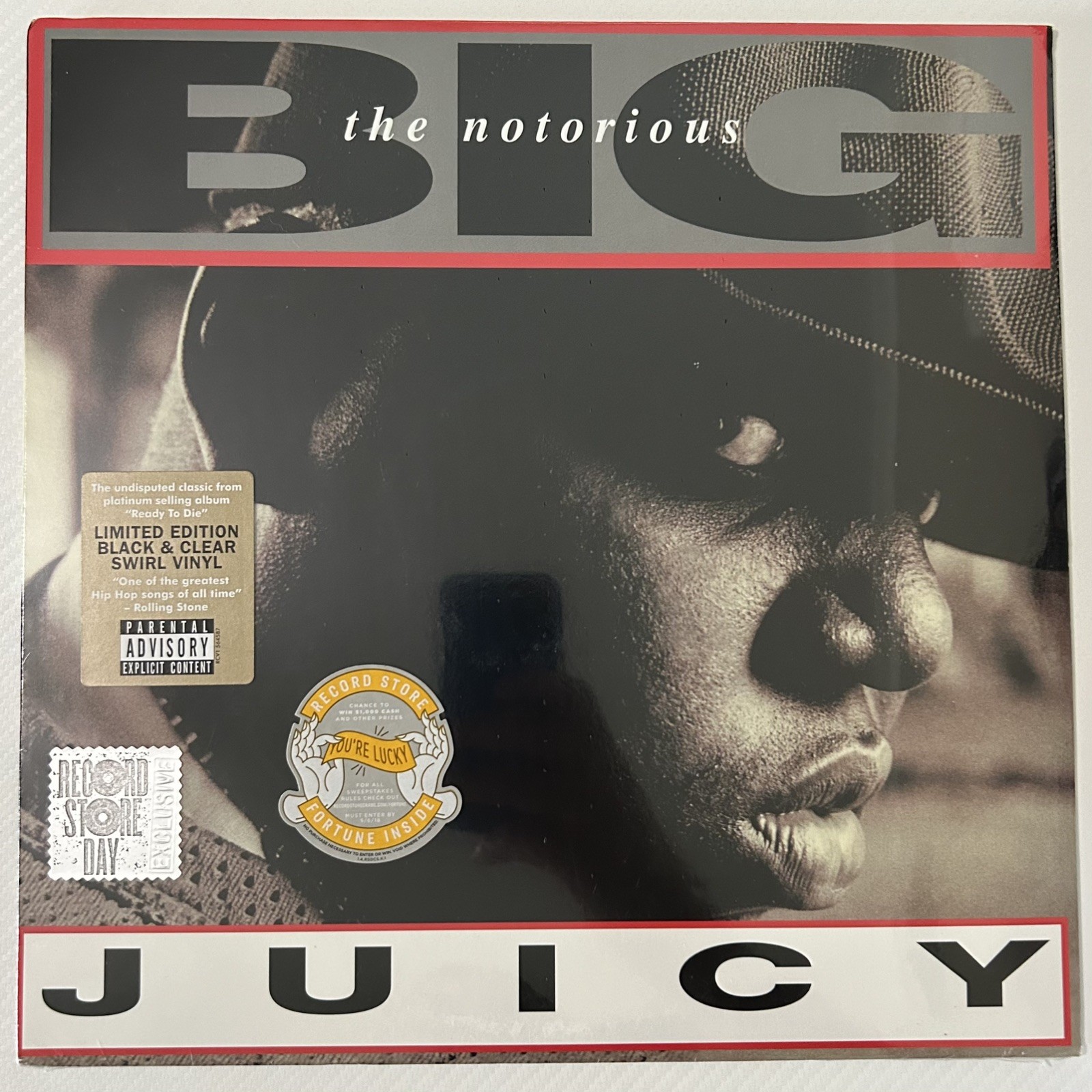 THE NOTORIOUS B.I.G. Juicy 2018 RSD Black/Clear Swirl 12" Vinyl Record BRAND NEW