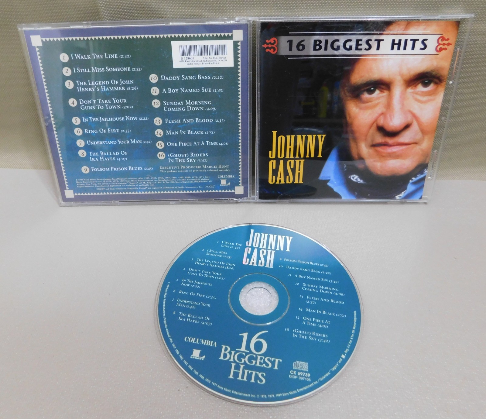 JOHNNY CASH 16 BIGGEST HITS CD Columbia Legacy VGC Disc Clean Tested