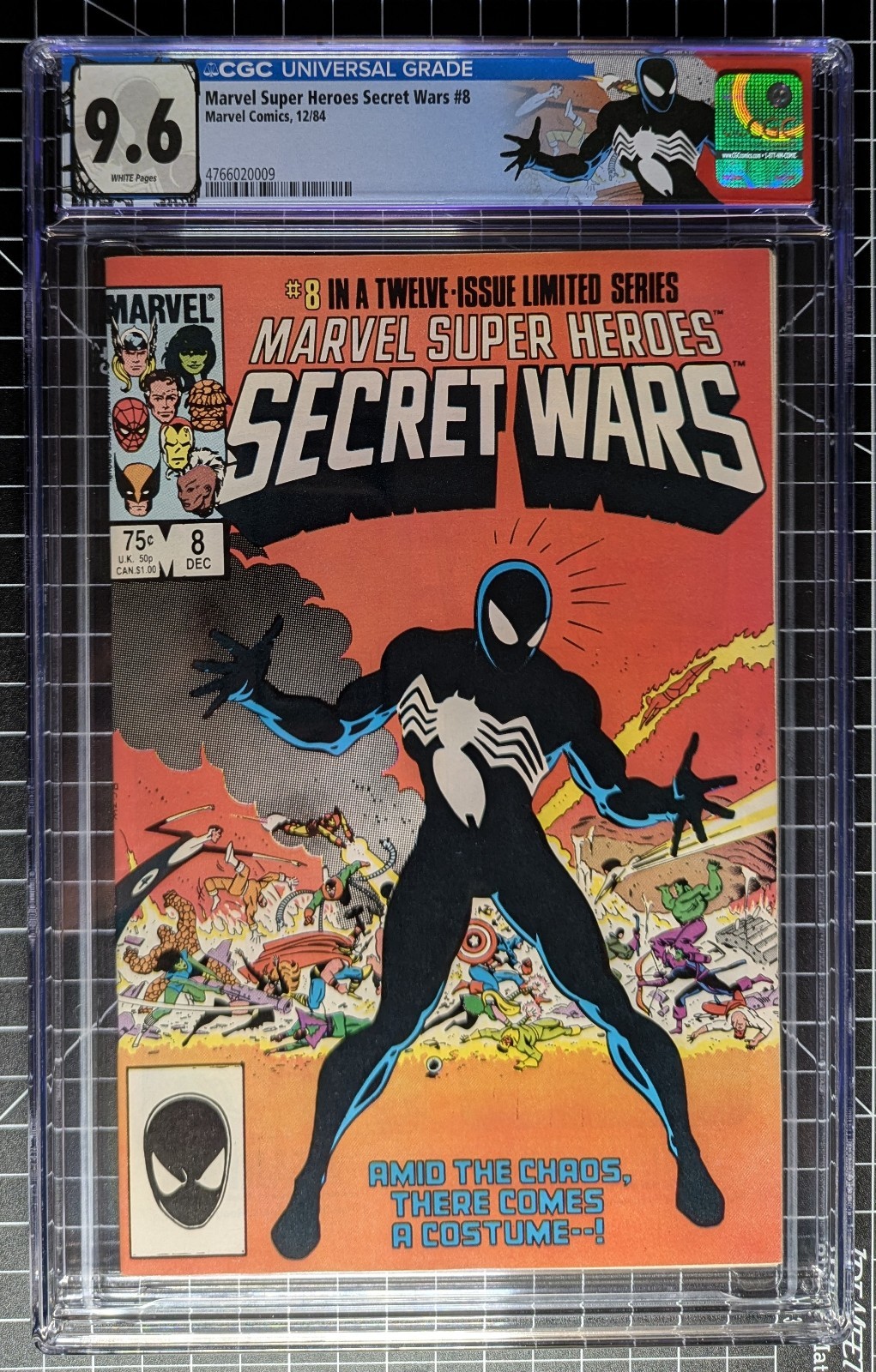 Marvel Secret Wars #8 CGC 9.6 WP Etichetta Personalizzata Origine del Simbionte 1984