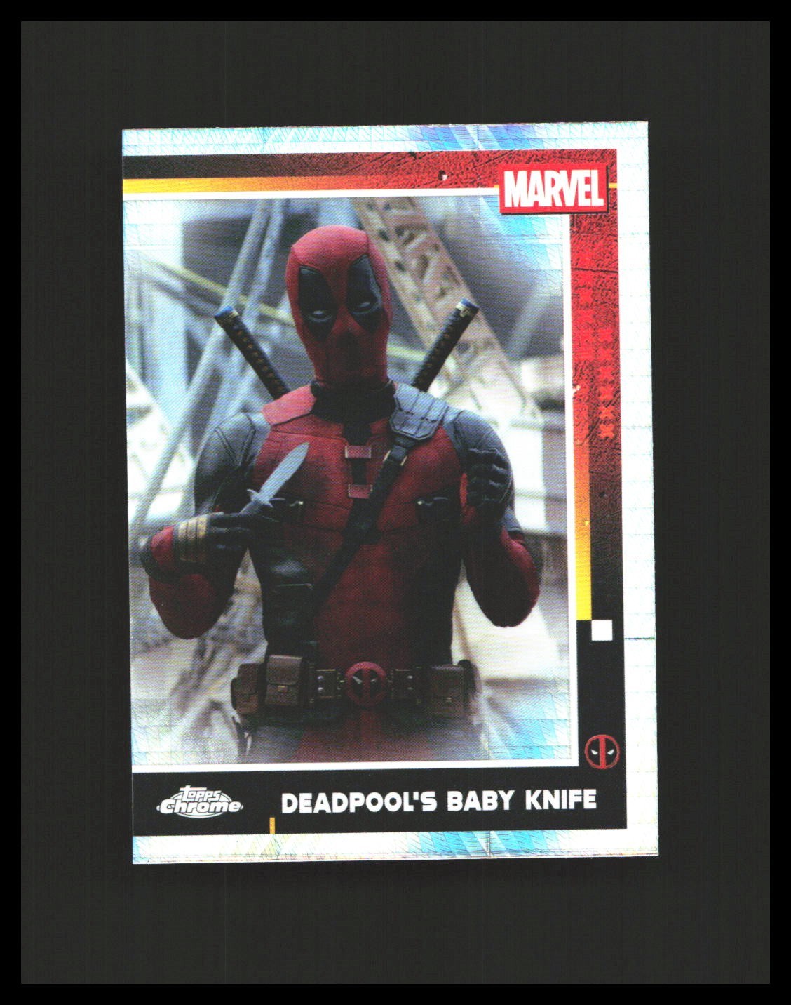 Coltello bambino 2025 Topps Chrome Prism Refractor Marvel Deadpools #72 