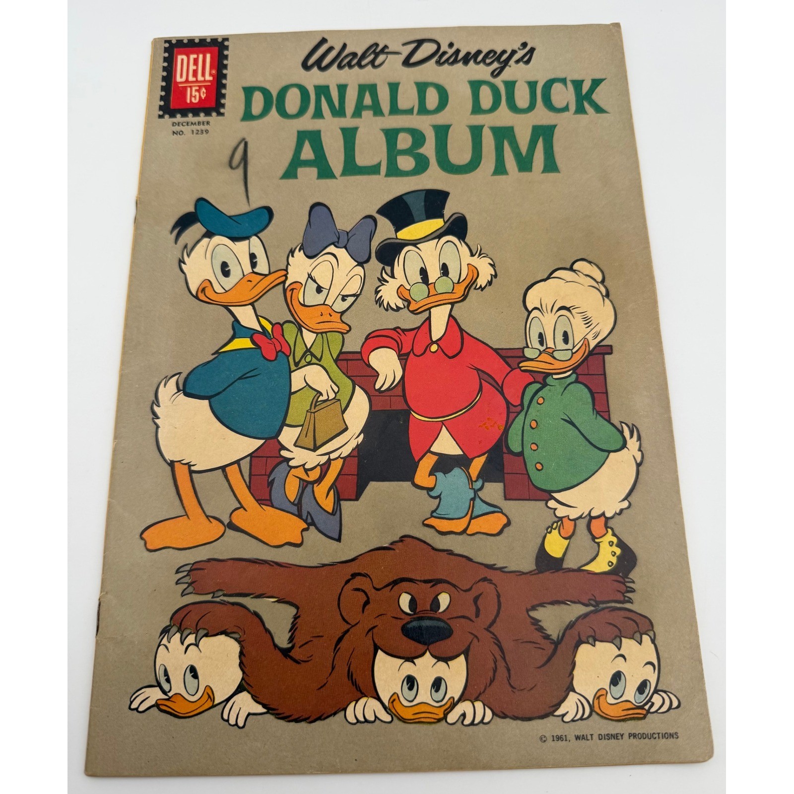 Album vintage 1961 Walt Disney Paperino Dell fumetto n.1239 pubblicità Kellogg's