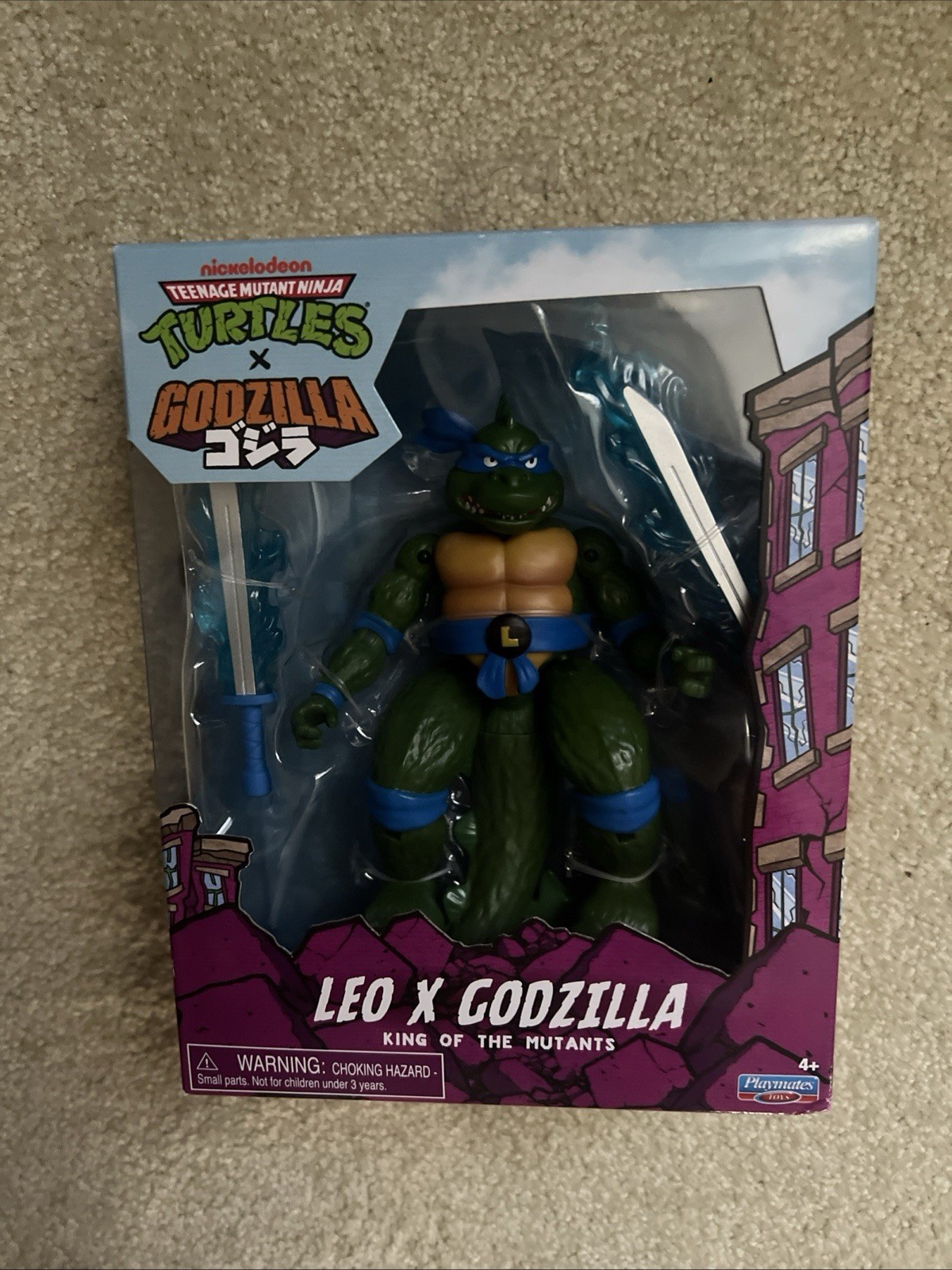 Playmates TMNT Teenage Mutant Ninja Turtles Leonardo x GODZILLA personaggio crossover
