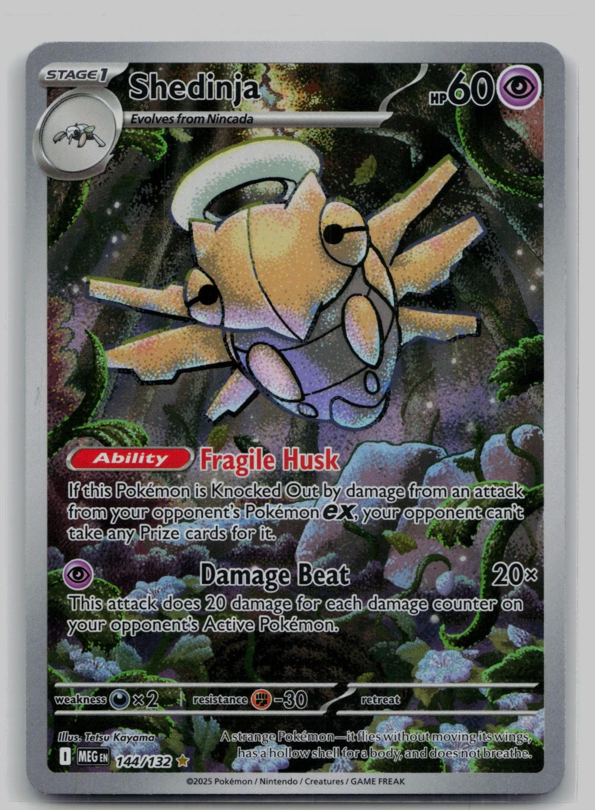 Shedinja 144/132 Illustration Rare Mega Evolution Pokemon Holo Near Mint