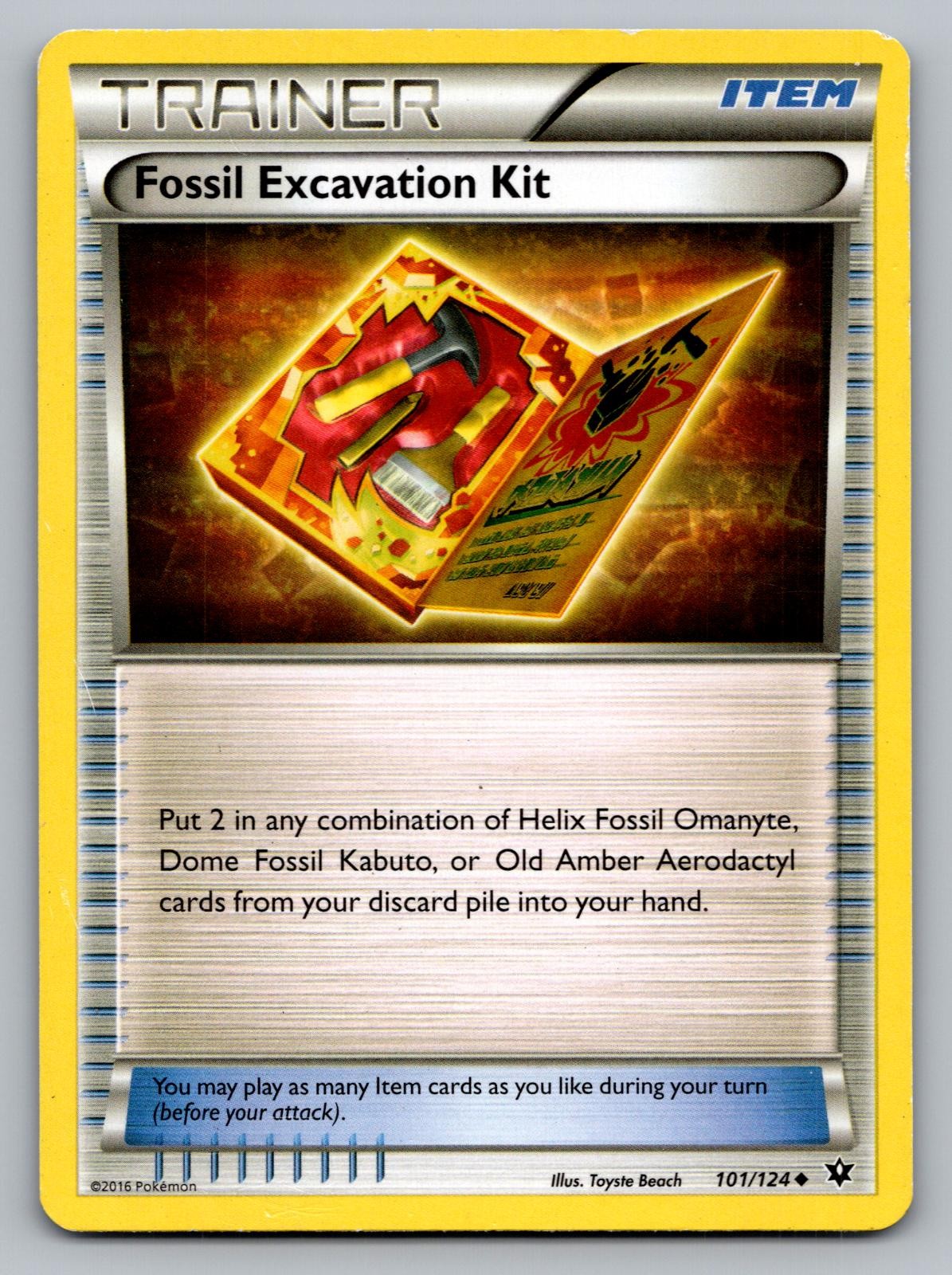 Kit Scavo Fossile 101/124 Destino Non Comune Collide Pokemon Moderatamente Giocato