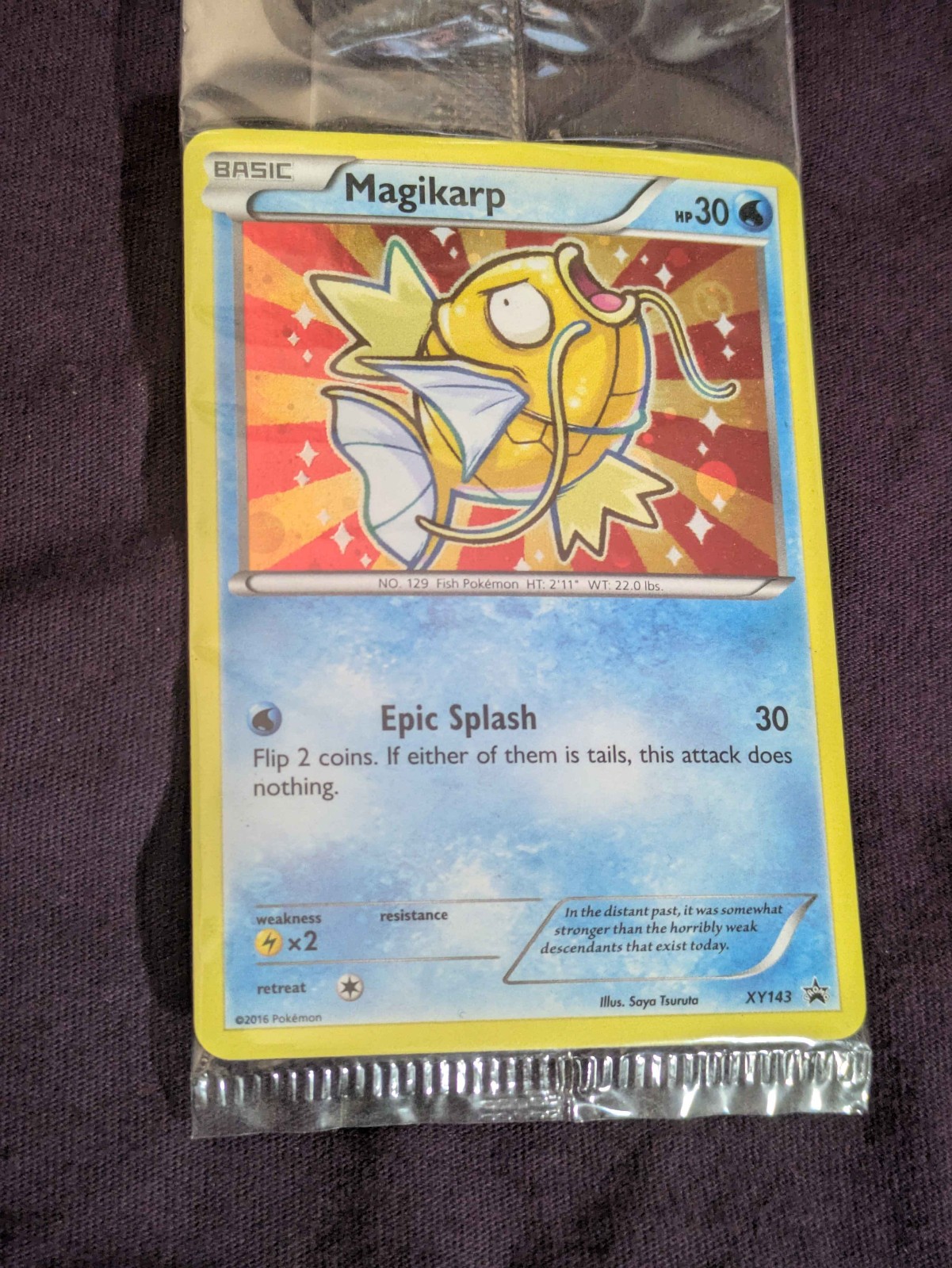 Sealed Pokemon Black Star Target Promo Shiny Magikarp XY143 Holo