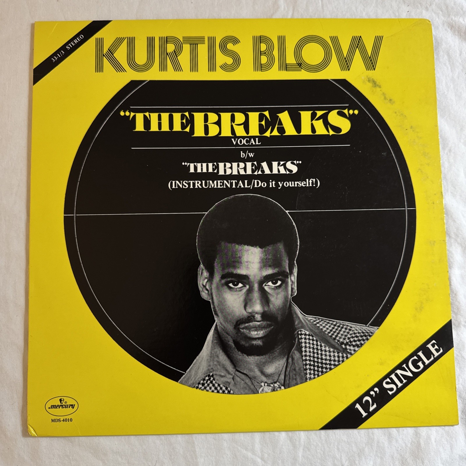 Kurtis Blow The Breaks Vinyl 12" Single Mercury Vinyl VG/VG+