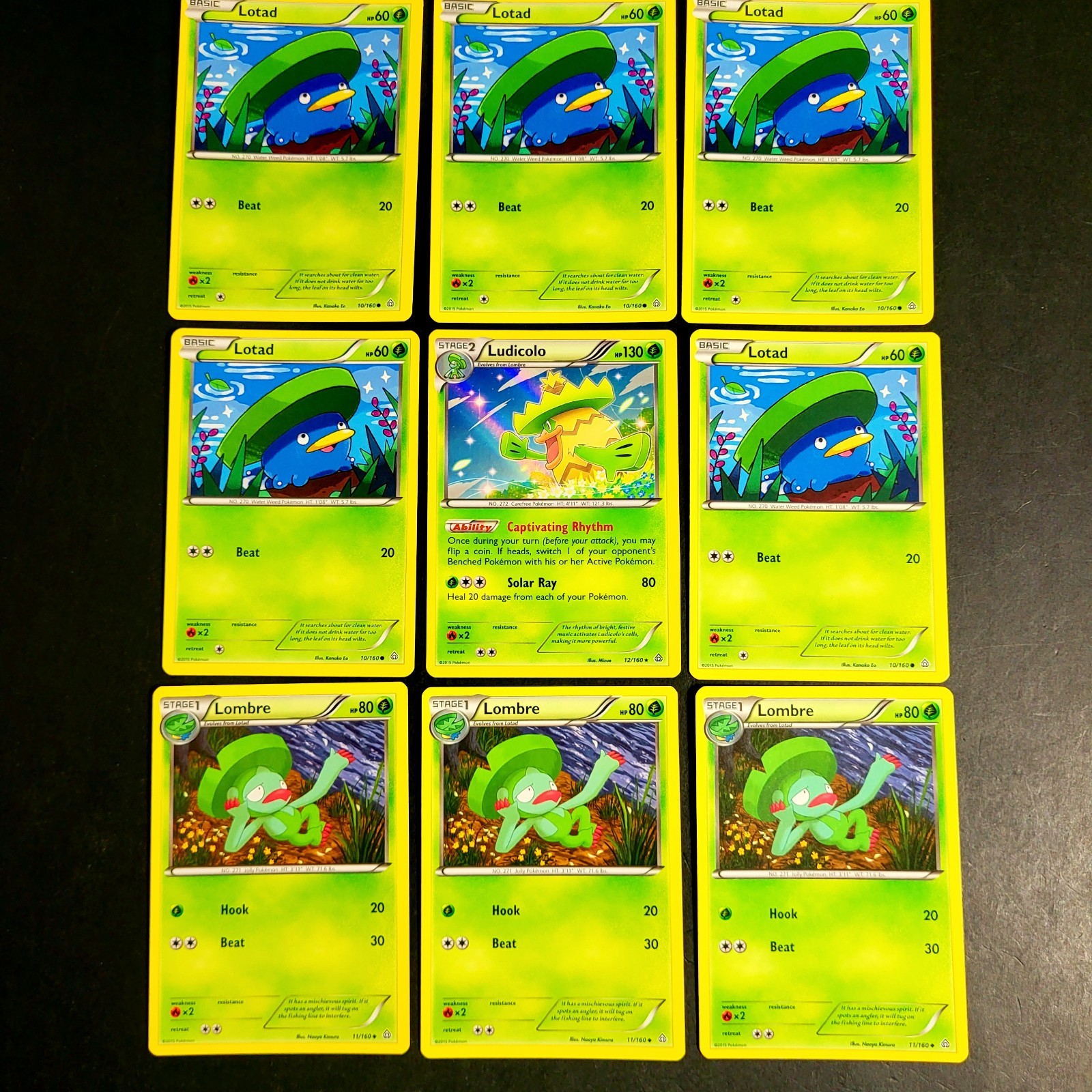 Pokemon Chespin 7/162 Chespin 8/162 Chespin 9/162 Quilladin 10/162 Card Lot XY