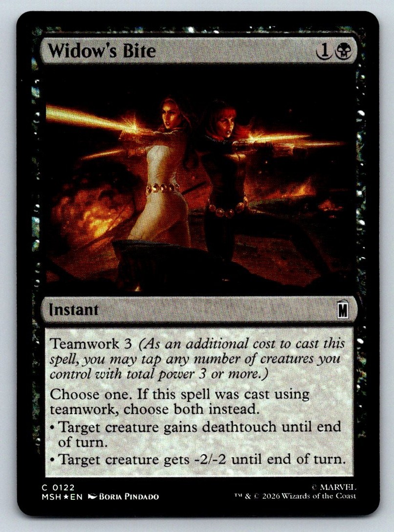 Widow's Bite #122 Foil Marvel Super Heroes Magic: The Gathering MTG - NM