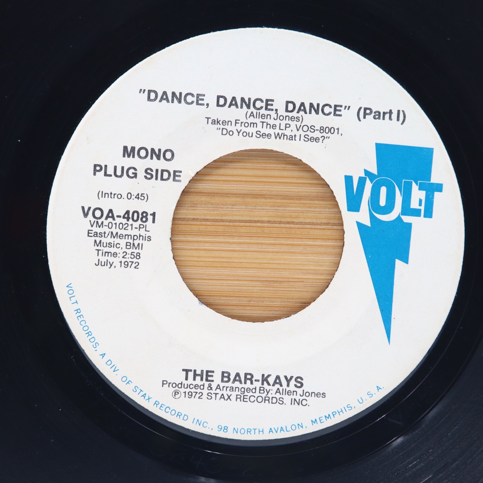 THE BAR-KAYS - DANCE, DANCE, DANCE PART 1 - SOUL 45 PROMO VOLT