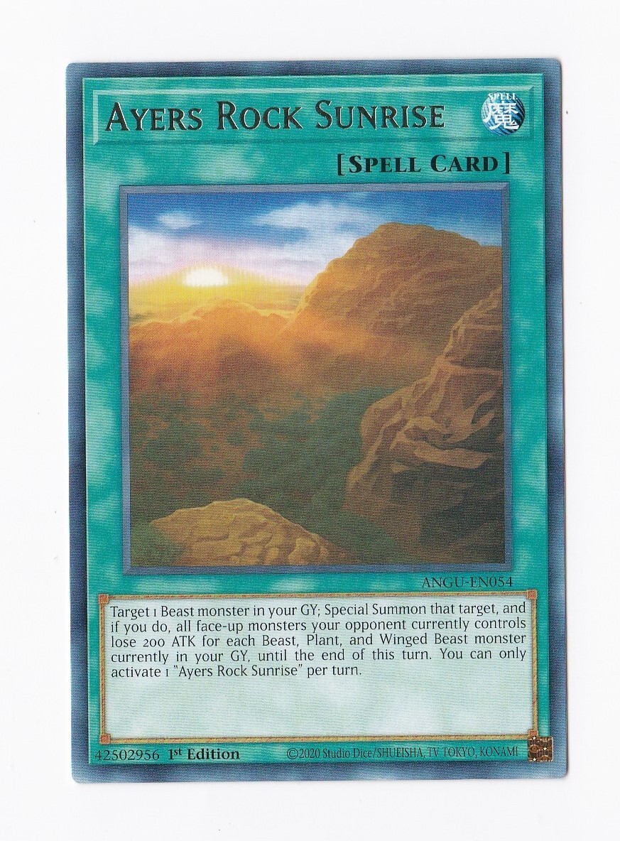 2020 Konami YuGiOh! 1st Edition - Ayers Rock Sunrise ANGU-EN054