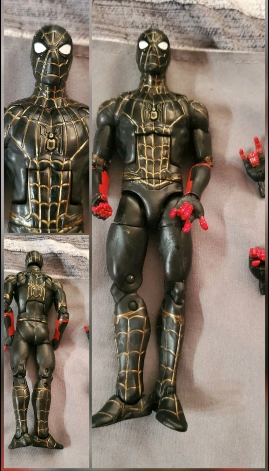 Marvel Legends Spider-Man Black & Gold Suit No Way Home Action Figure Loose