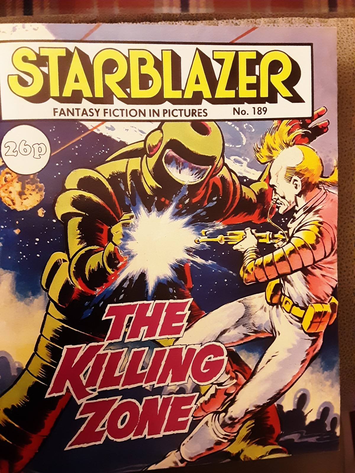 STARBLAZER FANTASY FICTION IN PICTURES COMIC NO 189 "THE KILLI NG ZONE" 1987