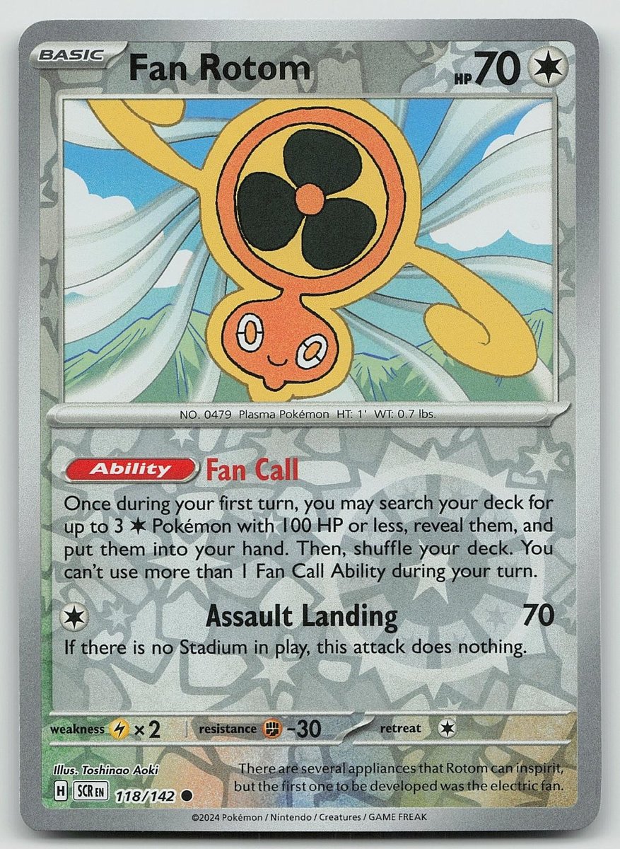 Pokemon Fan Rotom 118/142 Stellar Crown Common Reverse Holo NM