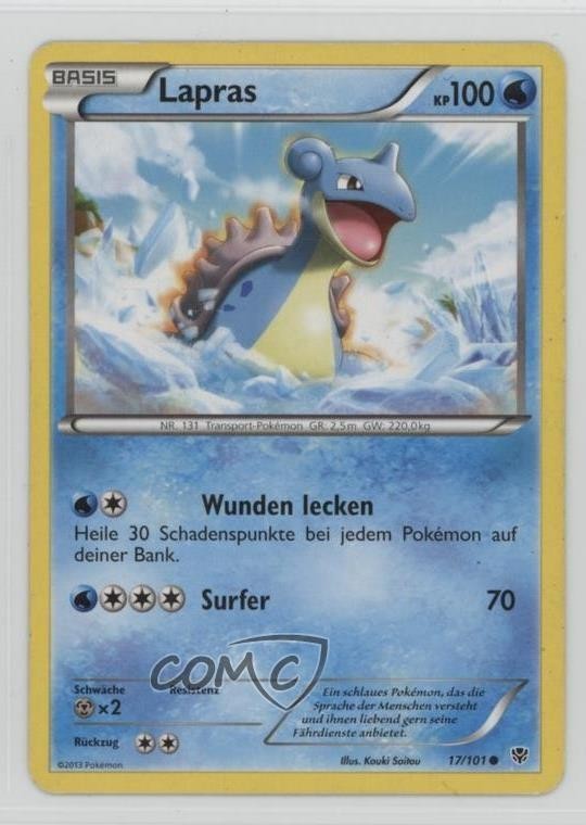 Lapras German Pokémon Black & White Plasma Blast #