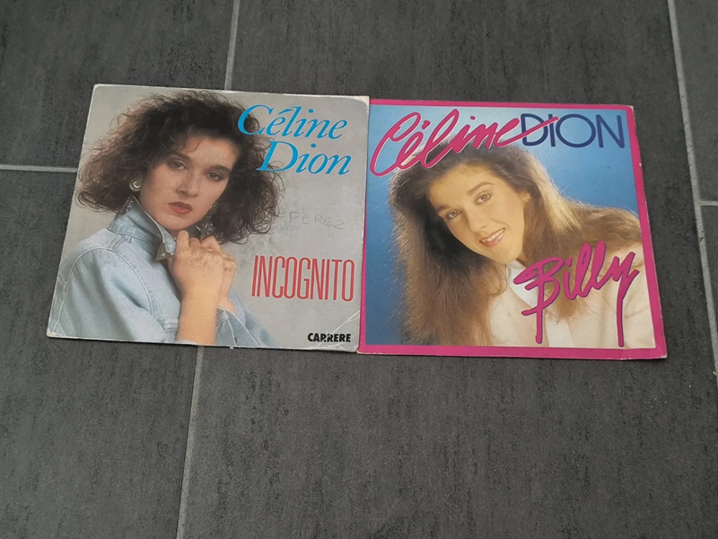 Lot 2 vinyles 45 tours Céline Dion – Billy & Incognito – Originaux