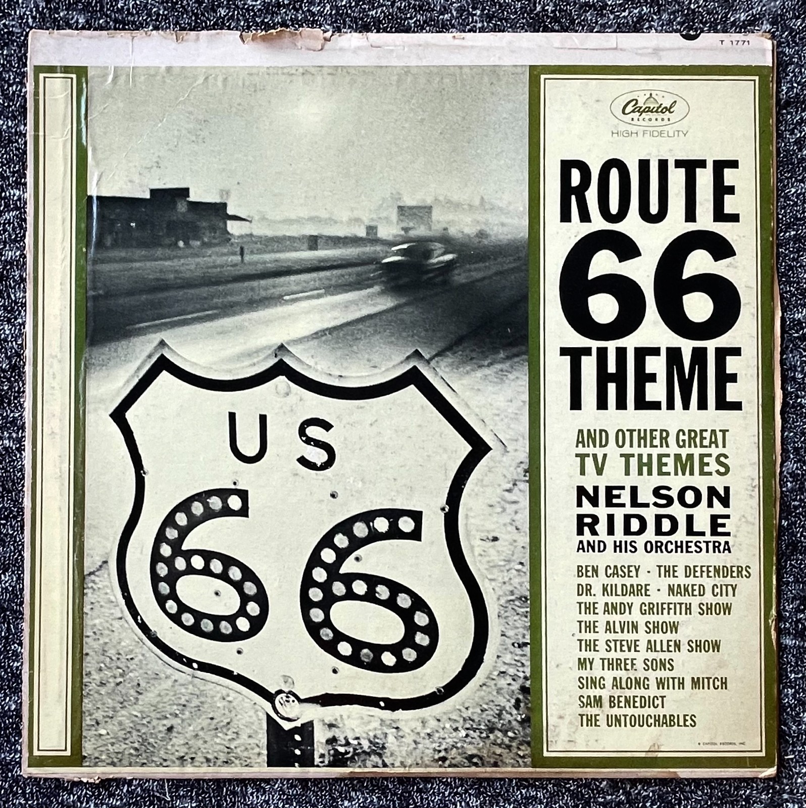 ROUTE 66 THEME & OTHER GREAT TV THEMES 1962 lp NELSON RIDDLE AND HIS ORCHESTRA