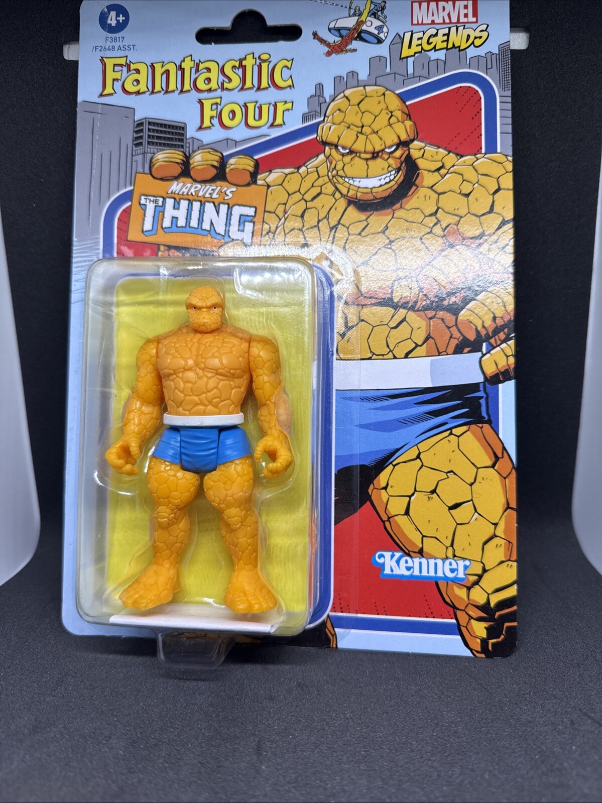 Fantastic Four The Thing Marvel Legends Retro 3,75" Figura Kenner NUOVO