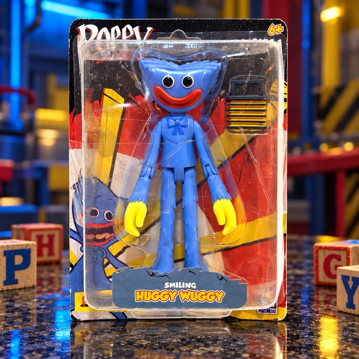 PhatMojo Poppy Playtime Smiling Huggy Wuggy 5” Action Figure Series 1 New