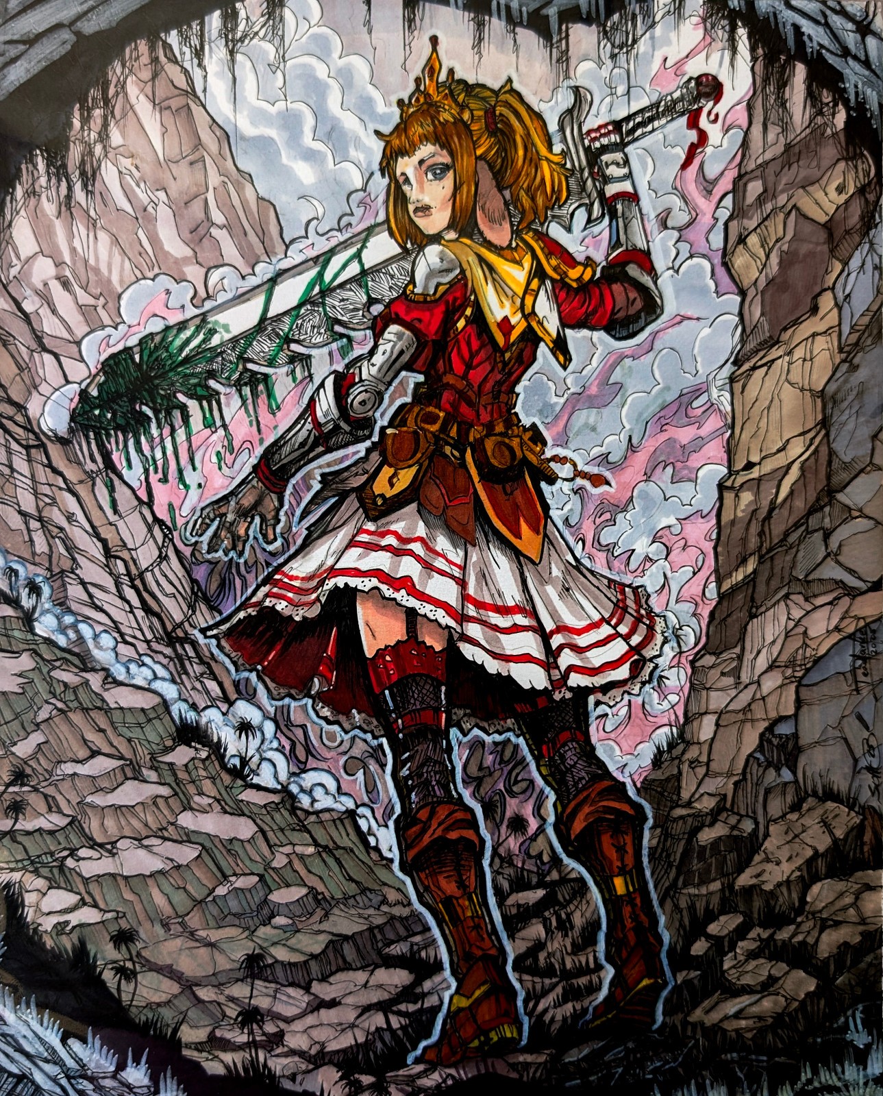 ACEO PRINT Mabel Festa e Carestia Art Gettone Trading Card Deadlance