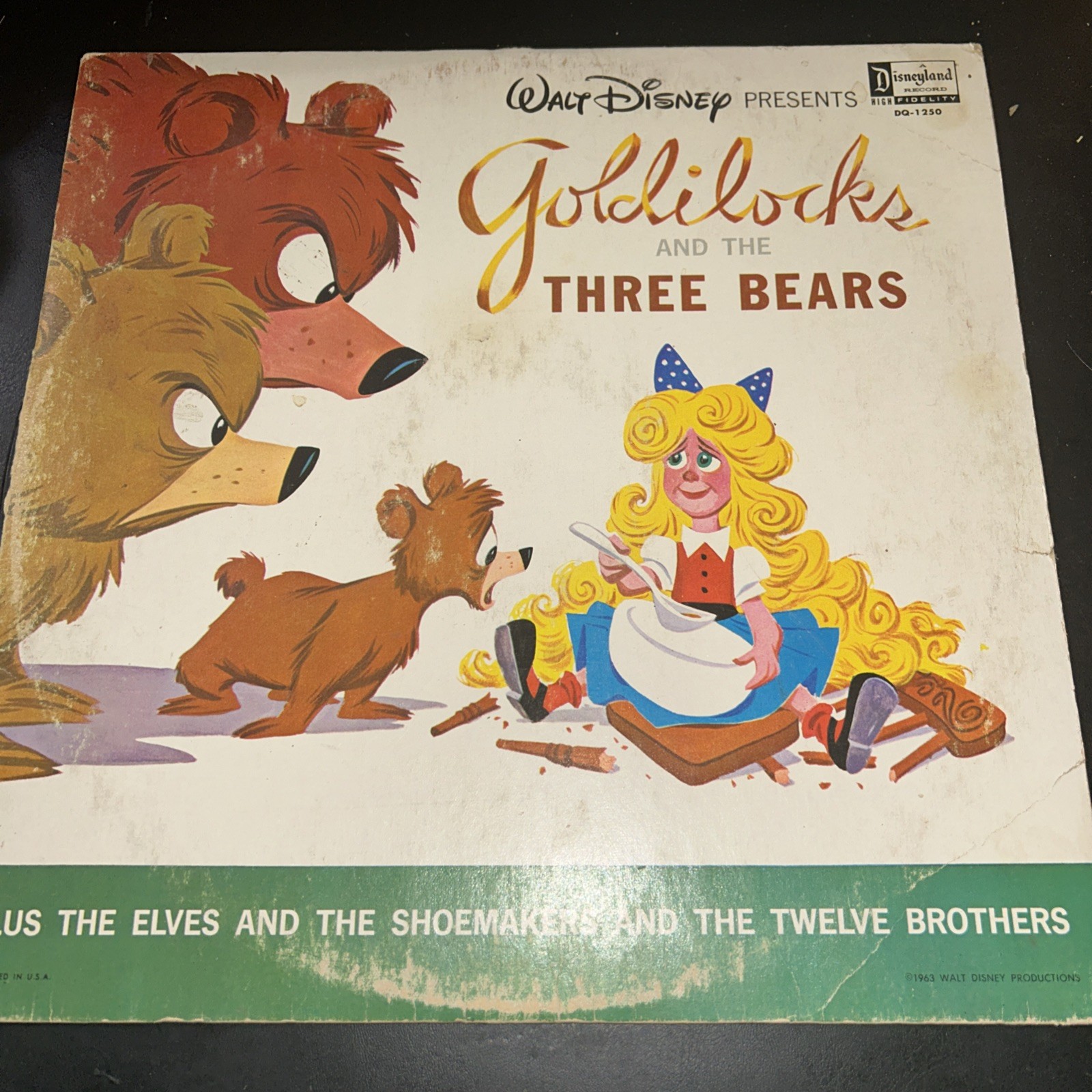 Walt Disney Presents Goldilocks & The Three Bears Disneyland Record Vinyl LP ‘63
