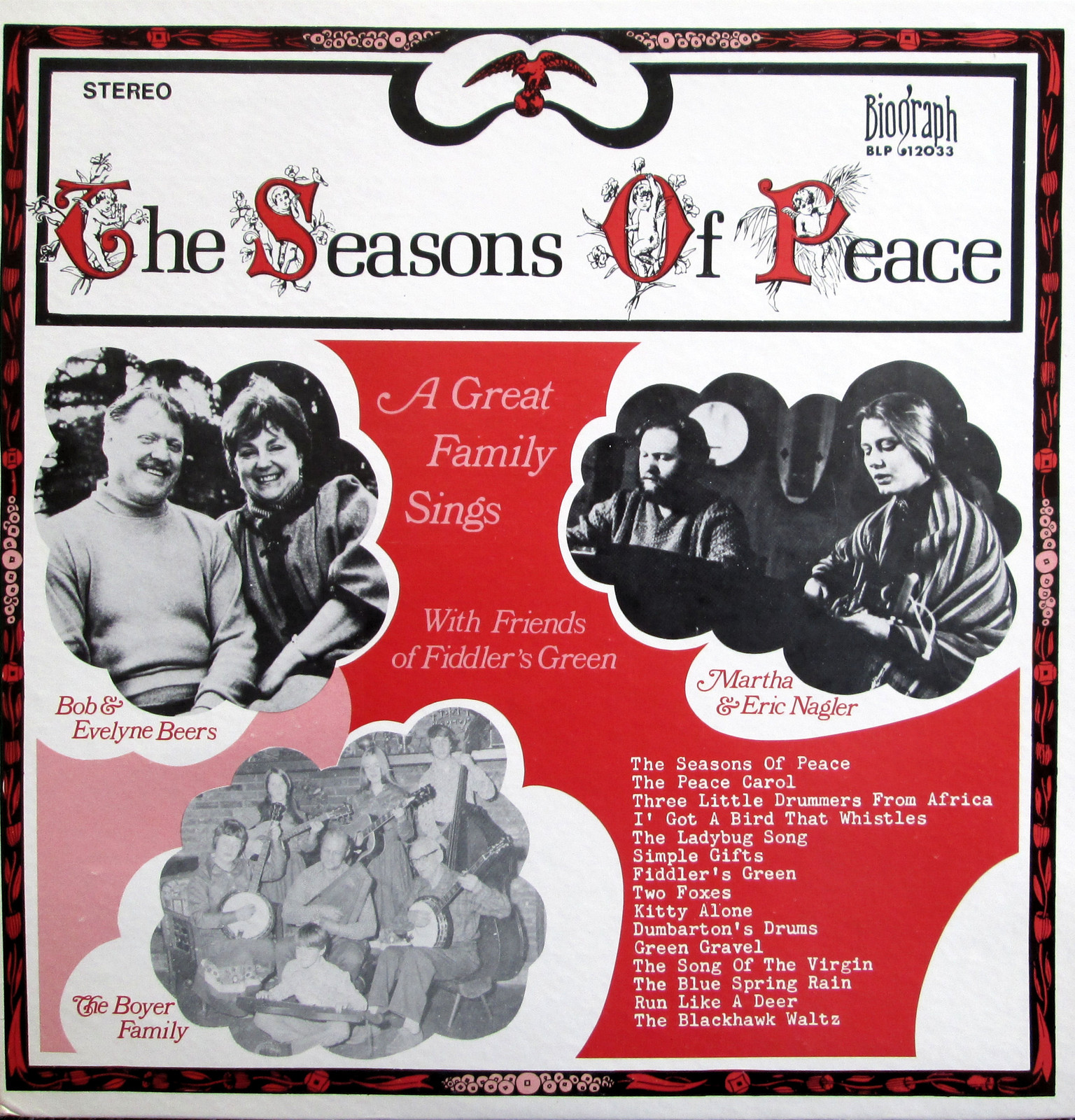 The Seasons Of Peace A Great Family Sings Biograph BLP 12033 NM Christmas LP