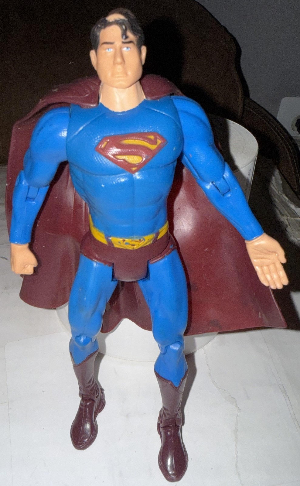 Rara action figure Pull String Vibrates 6,5" Superman DC Comics Clark Kent