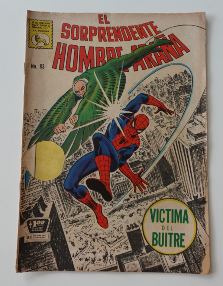 Cómic E. LA PRENSA/MEXICO EL SORPRENDENTE HOMBRE ARAÑA " BUITRE." 1968 #83