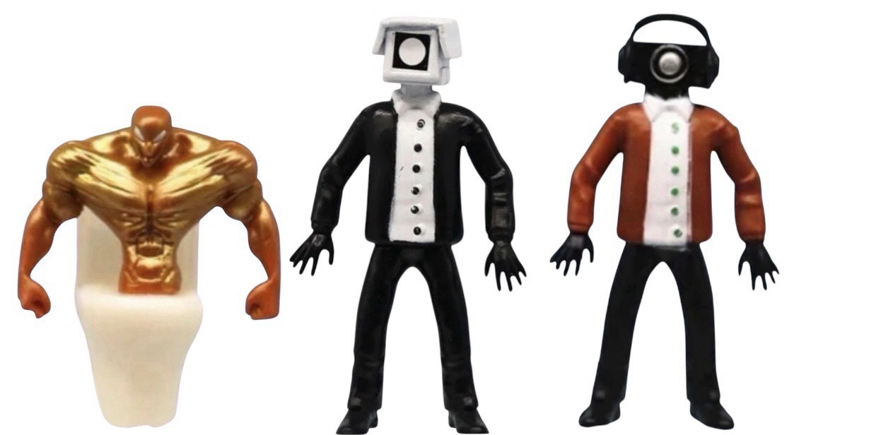Skibidi Toilet 3 Figure Set Toy Cameraman TV Man Speaker Man Figure Toy Kids New