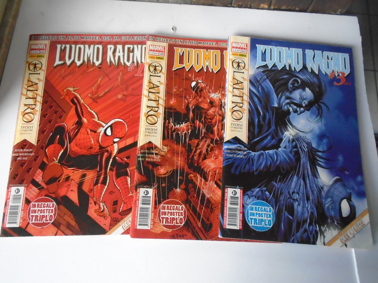 L'UOMO RAGNO L'ALTRO EVOLVI O MUORI, PANINI COMICS SAGA COMPLETA DI 6 NUMERI