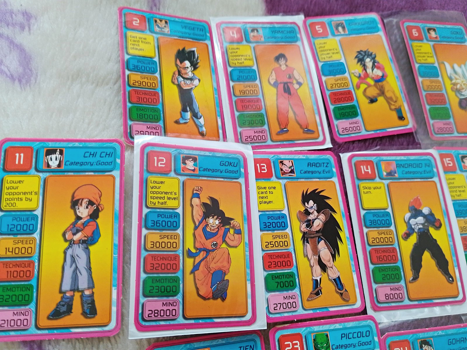 Dragon Ball Z special edition cards 127 cards(VERY RARE)