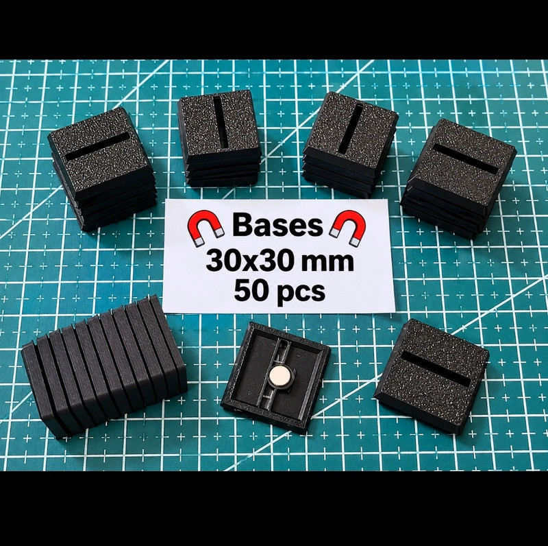 🧲 Socles carre 30mm🧲 pour warhammer, The Old World, Fantasy, TOW