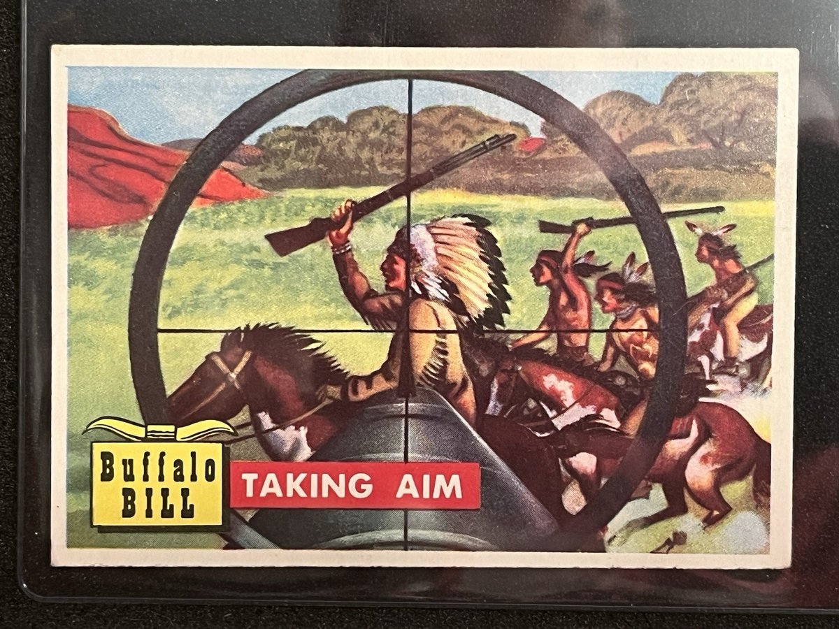 VINTAGE 1956 ROUNDUP TRADING CARD “TAKING AIM” #8 Of BUFFALO BILL