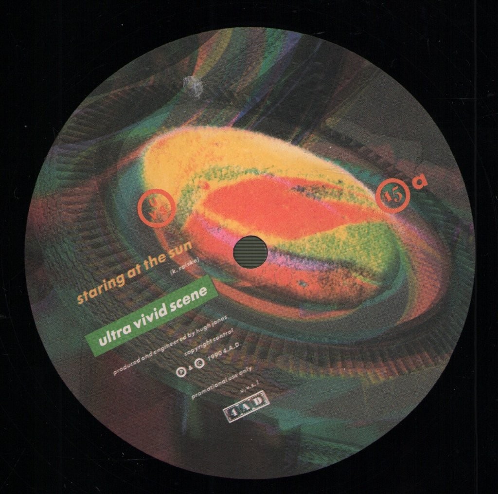 ULTRA VIVID SCENE STARING AT THE SUN 12" VINYL 2 track promo 12" (UVS1) UK 4AD 1