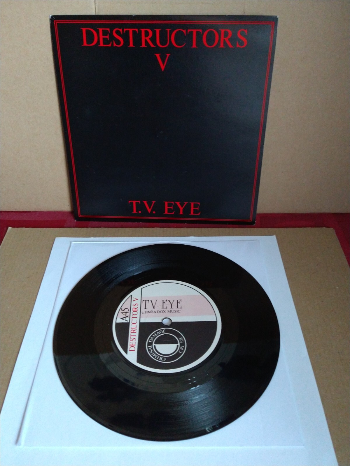 Destructors V  T.V.Eye  EP 7" Vinyl Goth / Punk 1984 Criminal Damage CRI 108