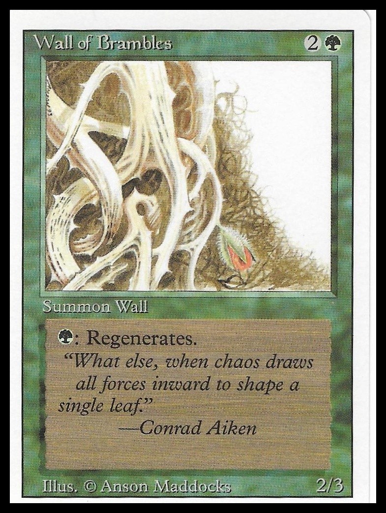 Wall of Brambles Revised 3° Verde MTG Magic the Gathering TCG