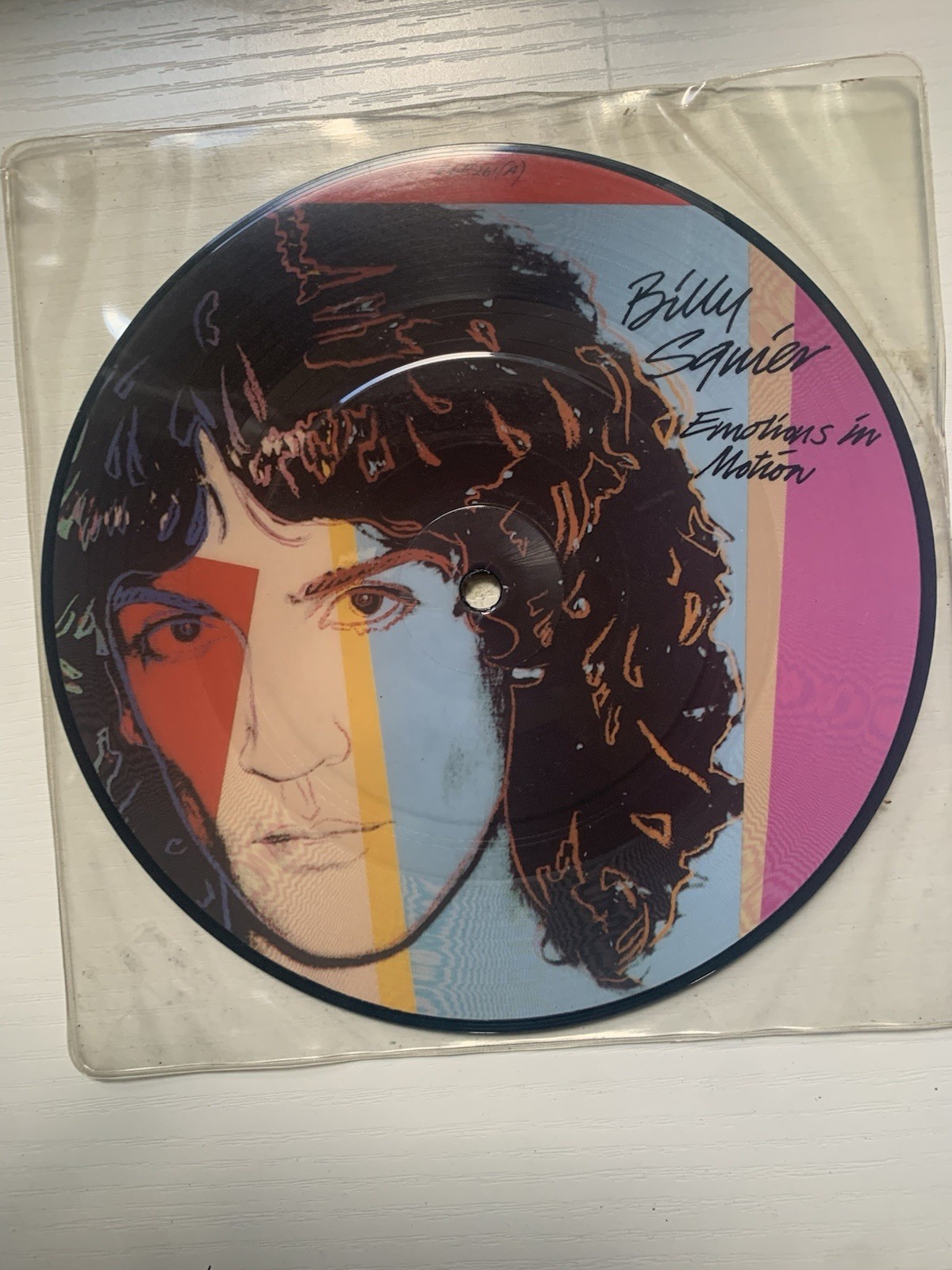 Billy Squier Emotions In Motion Picture Disc LP CLP 261 EX Andy Warhol