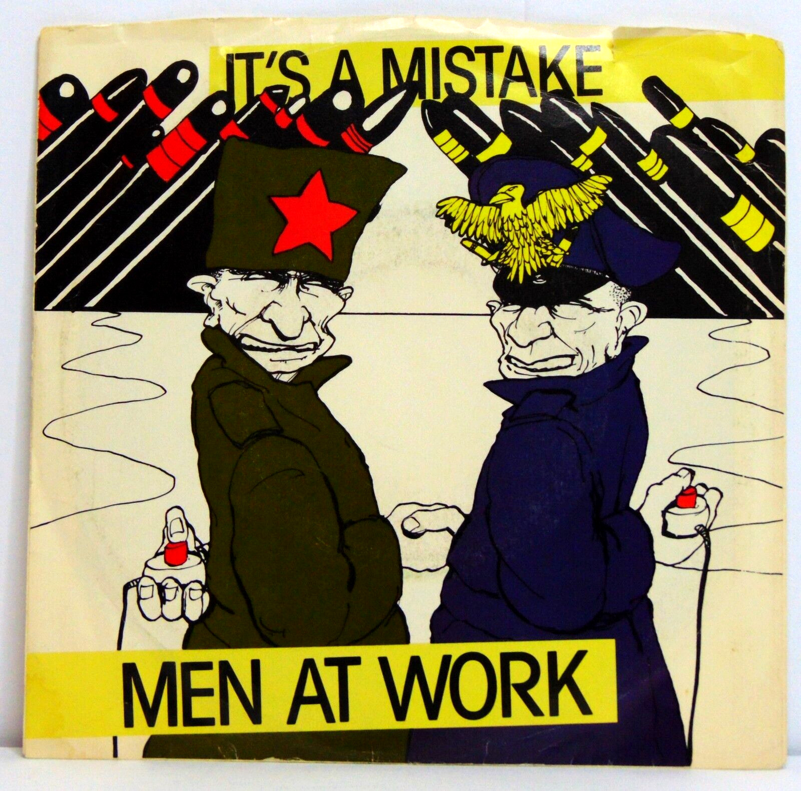 Men At Work – It's A Mistake - 1983 Columbia 38-03959 7" 45 + Pic Sleeve EX/VG+
