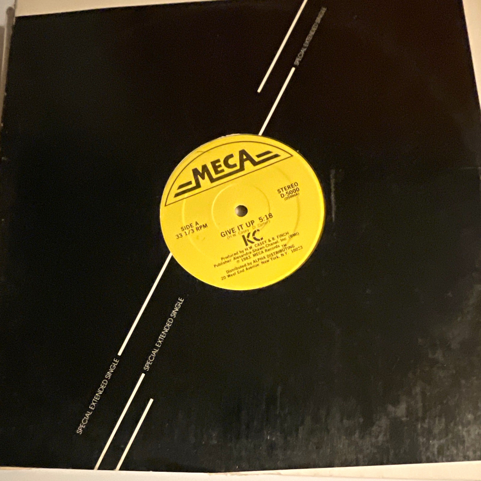KC Give It Up 12" Vinyl Single 33 RPM Stereo MECA Records 1983 D-5000