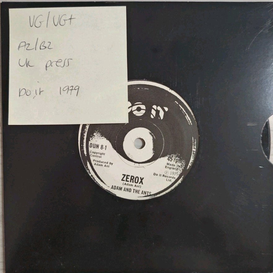 Adam And The Ants Zerox Vinyl Record VG/VG+ DUN 8-1 1979