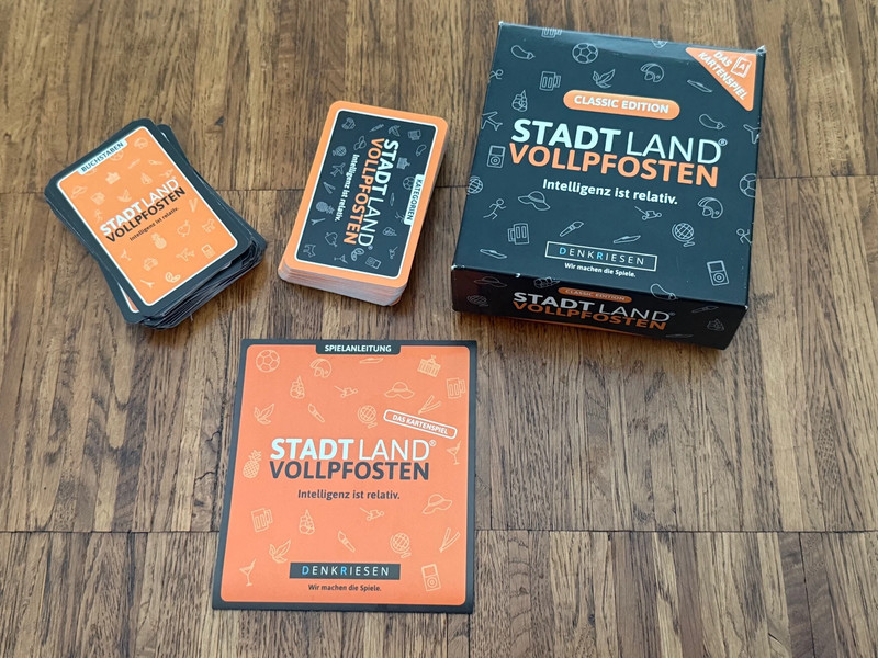 Stadt Land Vollpfosten Das Kartenspiel Classic Edition Denkriesen