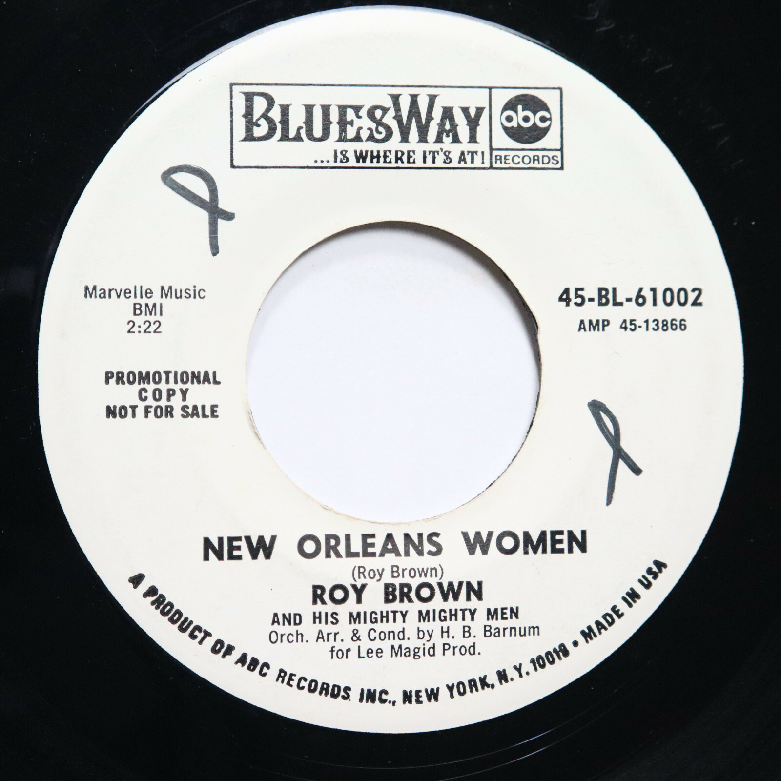 ROY BROWN - NEW ORLEANS WOMEN / STANDING ON BROADWAY  - SOUL 45 *PROMO*