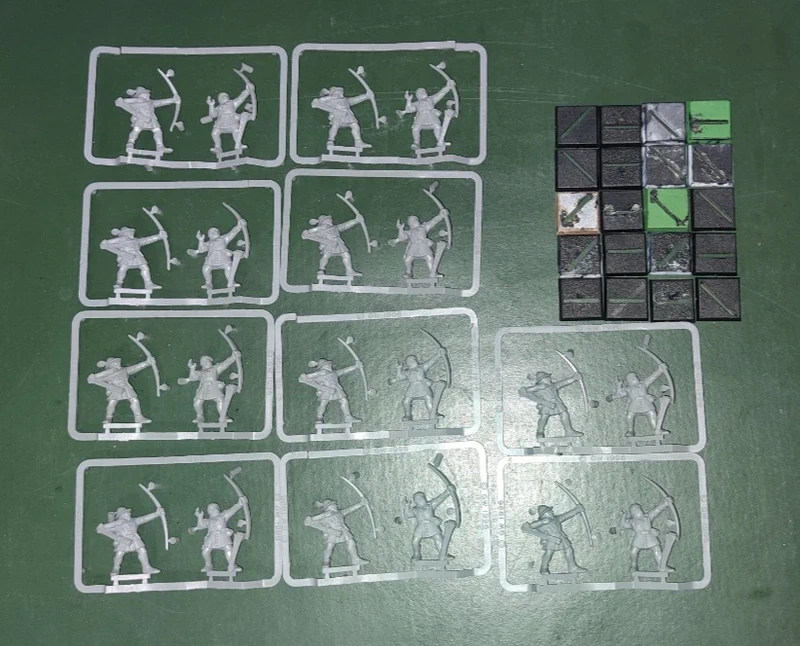 Warhammer Fantasy 20x Bretonnian Archers Monopose on sprue 1996