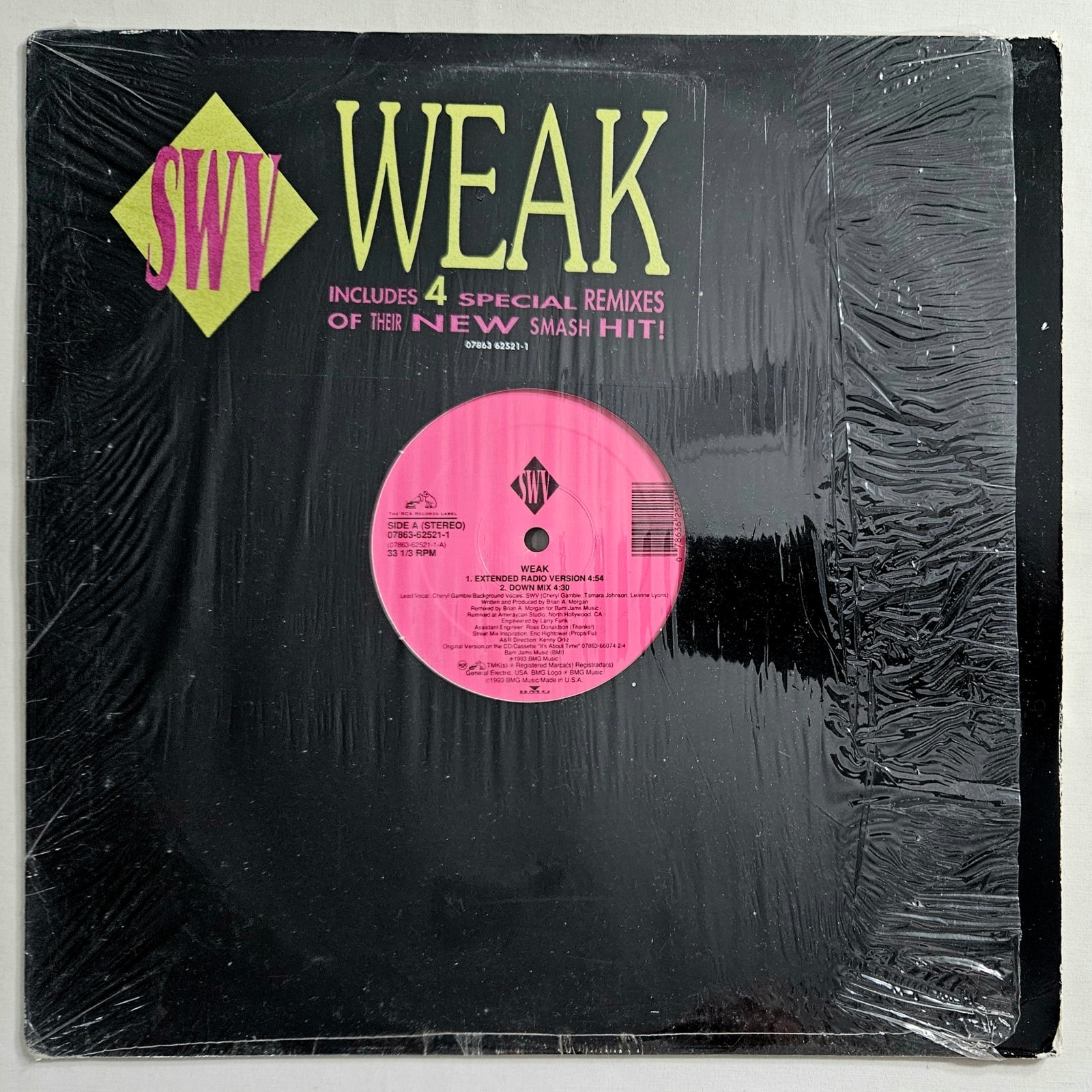 90'S R&B - SWV - WEAK - RCA RECORDS ORIGINAL PRESSING IN SHRINK READ DESCRIPTION