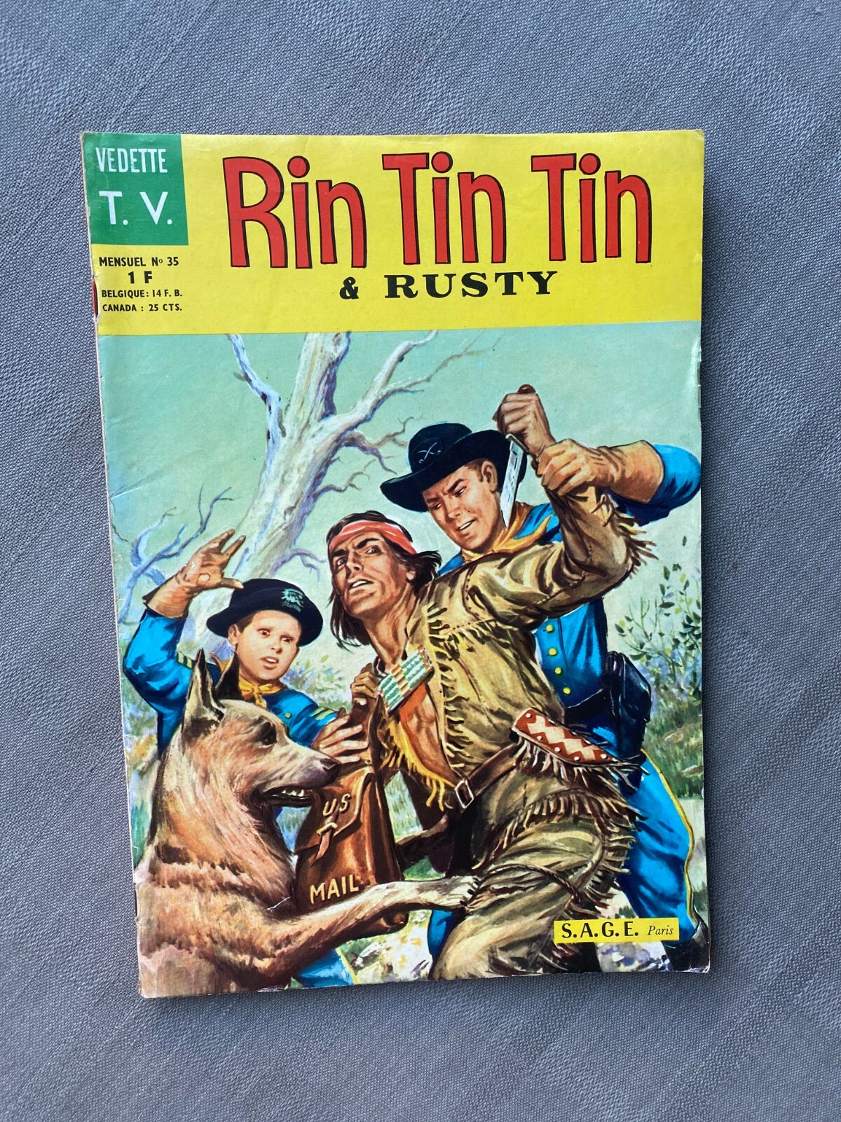 Rin Tin N° 35 1re Serie Stelle TV Edizione Snoopy 1963 IN Condizioni
