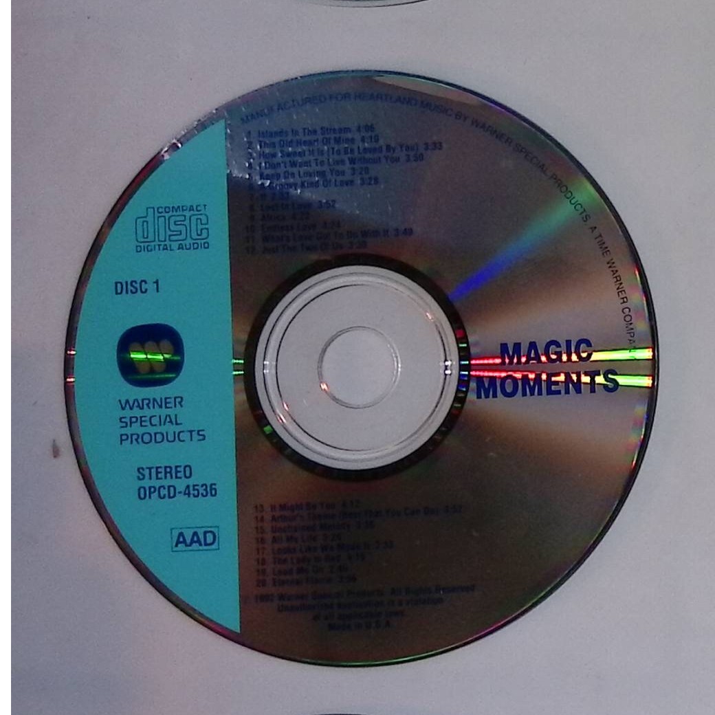 Various Artists Magic Moments Warner CD Tested and Works