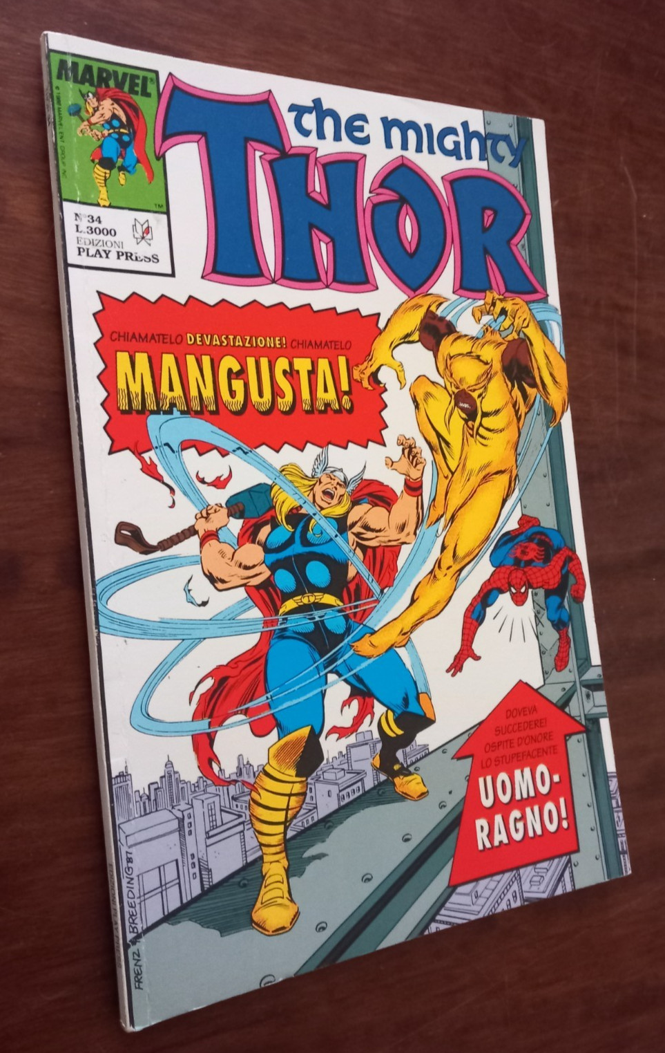 B6423 THOR N° 34 1992 MARVEL ED. PLAYPRESS