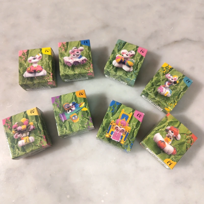 Diddl Miniature dipinte a mano – Lotto numeri 70, 71, 73, 74, 75, 76, 78, 79 (8 pezzi)