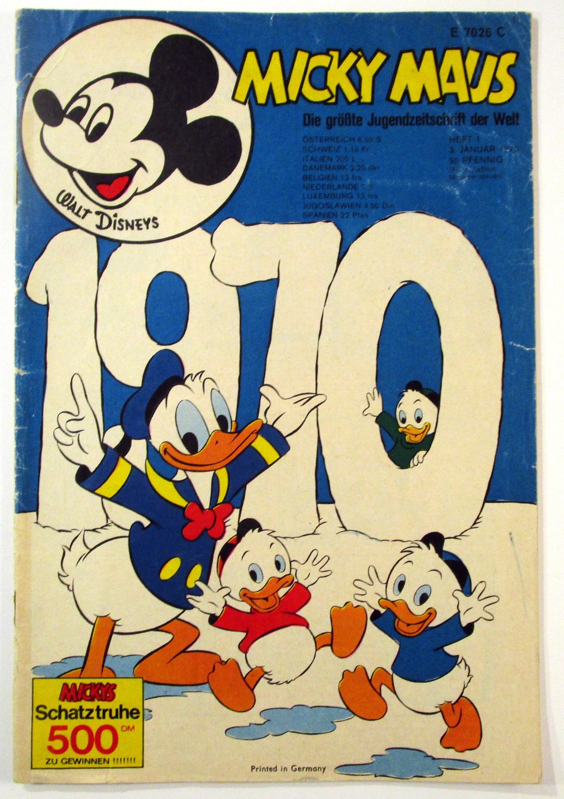 Topolino 1970 fascicolo 1 del 3 gennaio 1970 Walt Disney originale Ehapa Editore